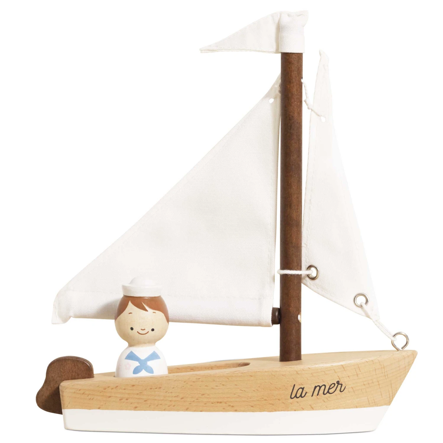 Wooden Sailing Boat & Captain - Image 2