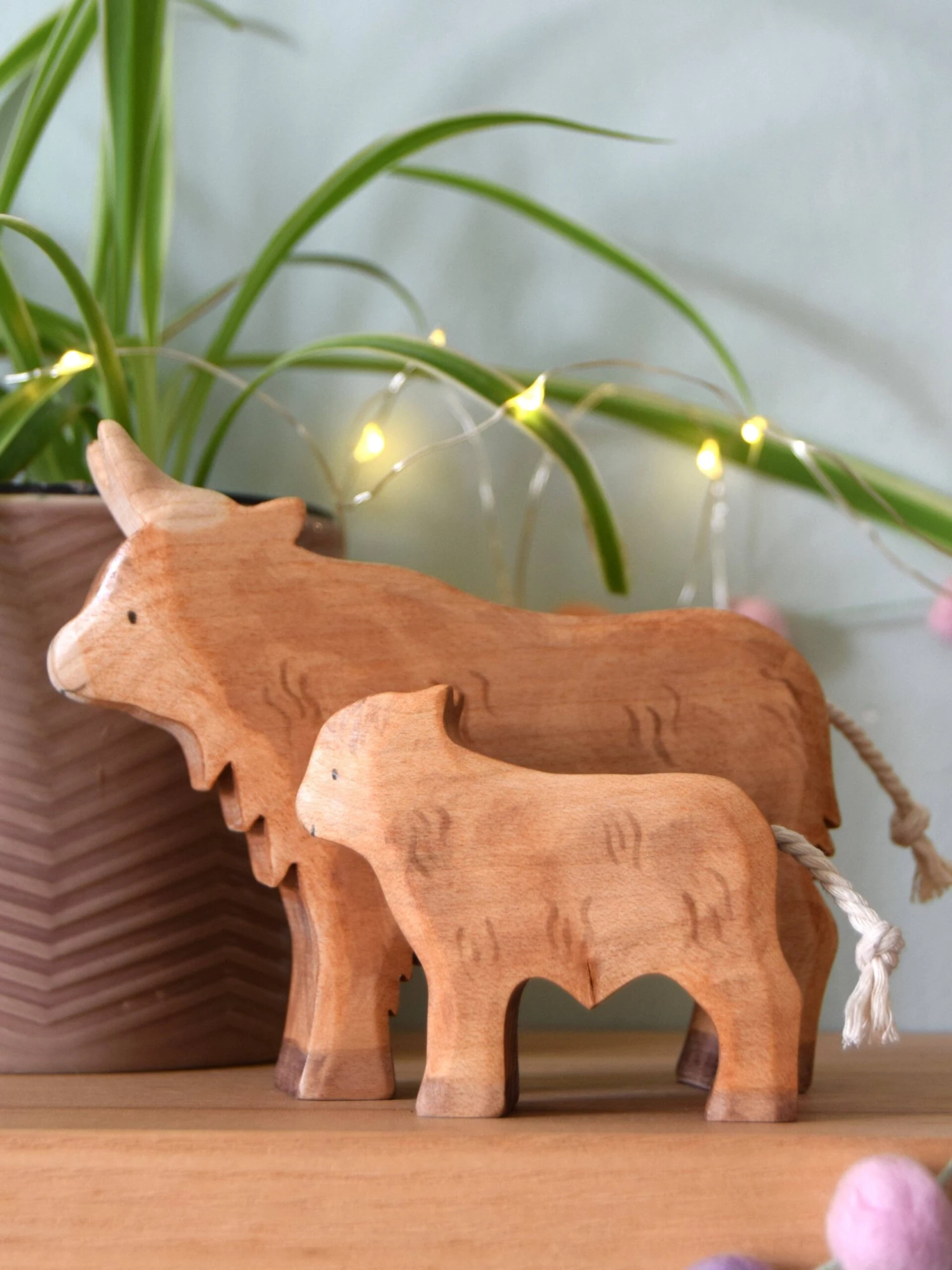 Handmade Wooden Highland Cow By Eric & Albert - Image 4