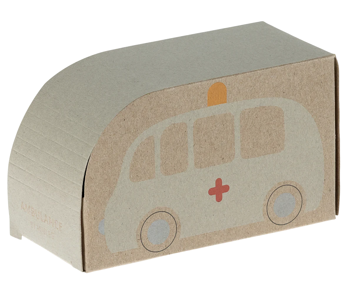 Maileg Pull-Back Wooden Ambulance - Image 3