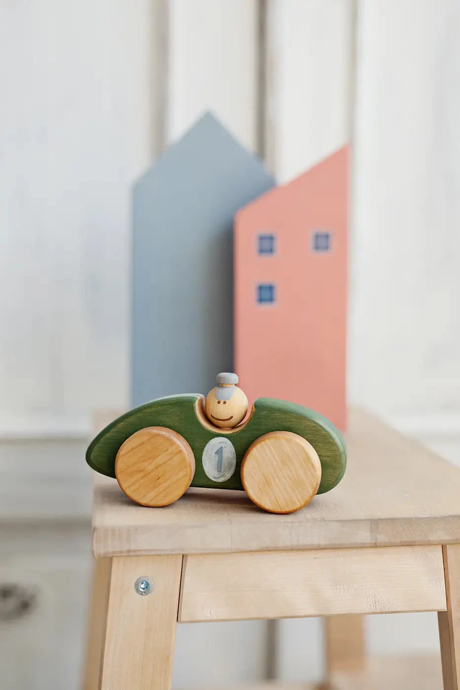 Handmade Wooden Toy Race Car - Image 2