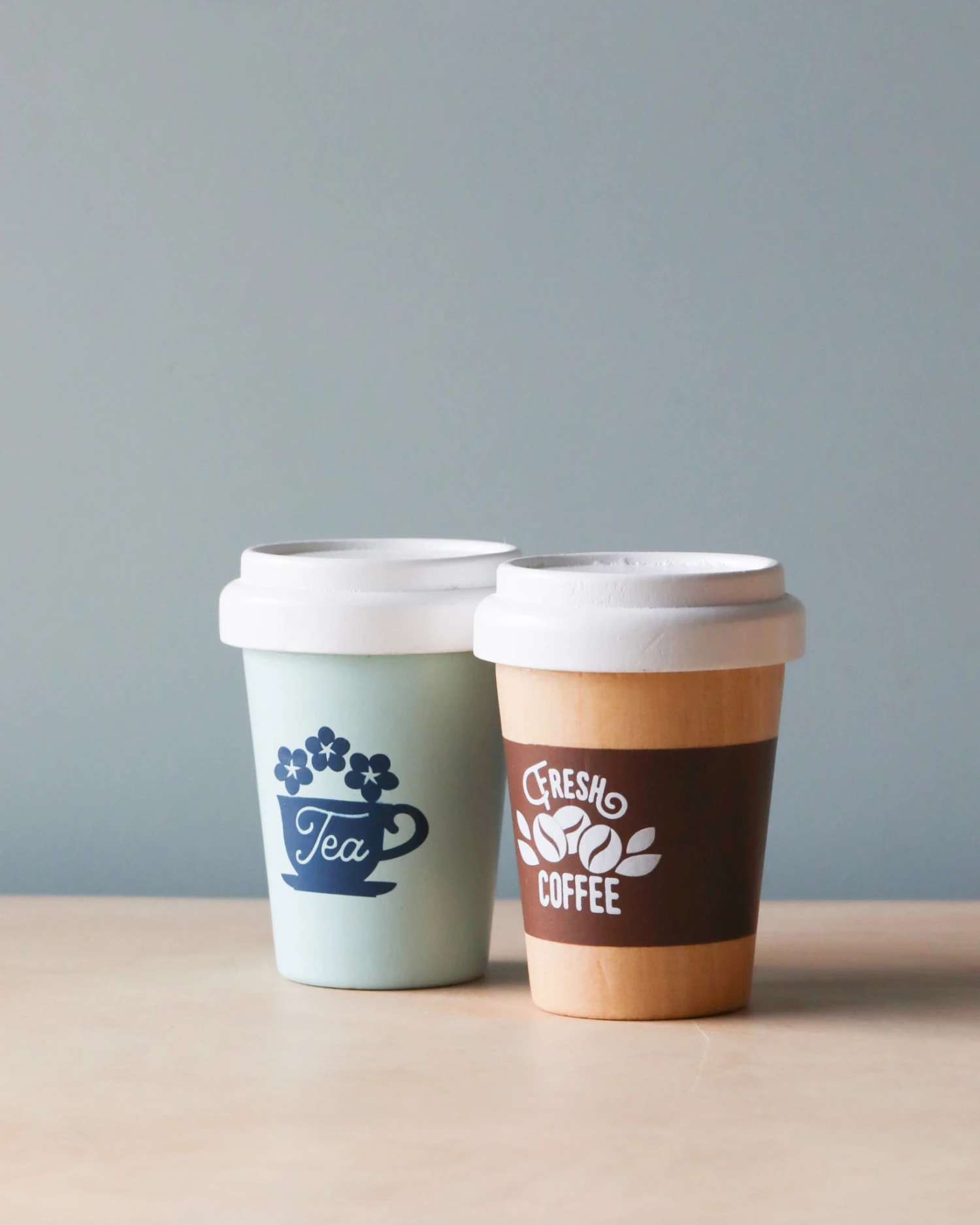 Wooden Coffee And Tea Cups Set - Image 3