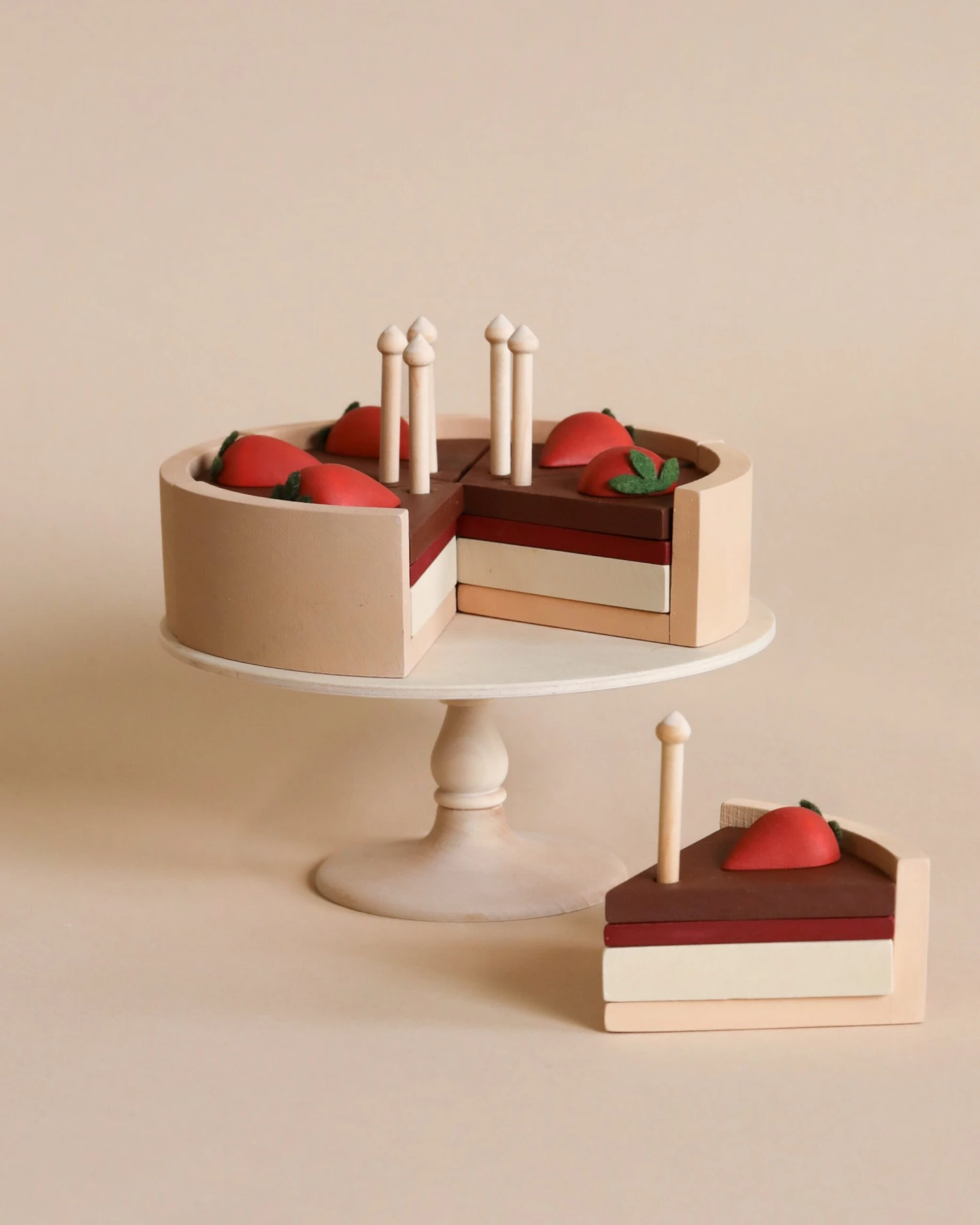Handmade Chocolate Layer Cake On A Stand