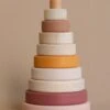 Wooden Pyramid Stacker - Pink