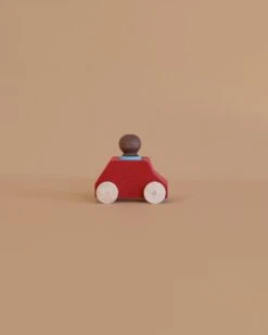 Lubulona Wooden Car With Figure - Red