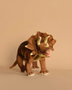 Hansa Brown Triceratops Dinosaur Stuffed Animal