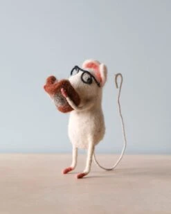 Felt Mouse With Book