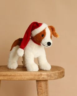 Steiff, Snuffy Puppy Dog Plush With Santa Hat For Holiday