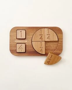 Wooden Fraction Puzzle - Made In USA