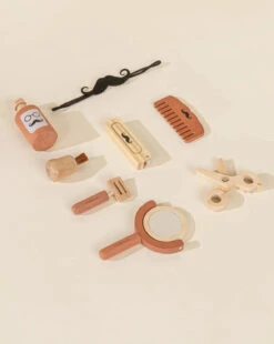 Wooden Barber Set