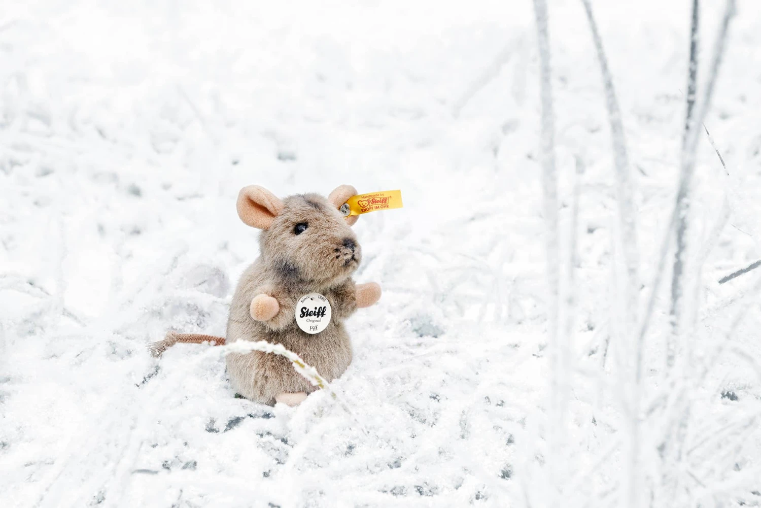 Steiff Piff Mouse Plush Toy, 4 Inches - Image 3