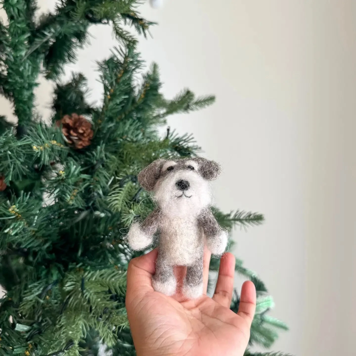 Schnauzer Dog Finger Puppet - Image 2